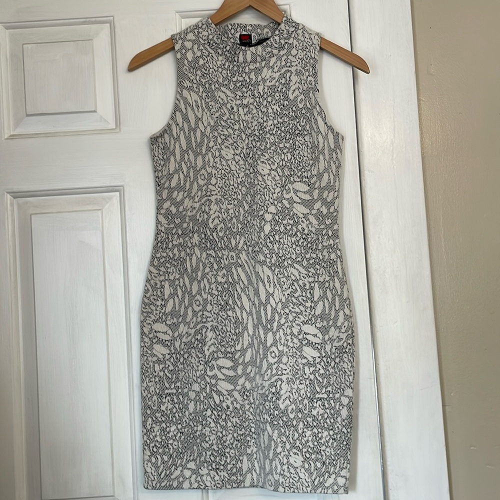 Gray Animal Print Sleeveless Dress